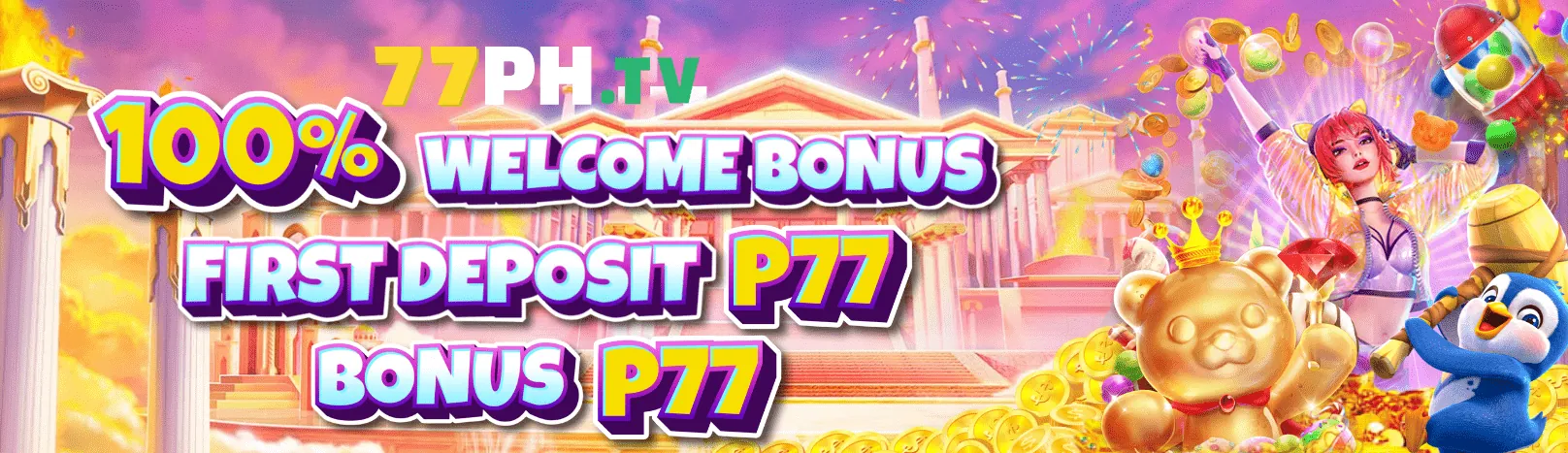 Hình ảnh chính Nổ Hũ GP88 WIN với các biểu tượng slot game và tiền thưởng lớn